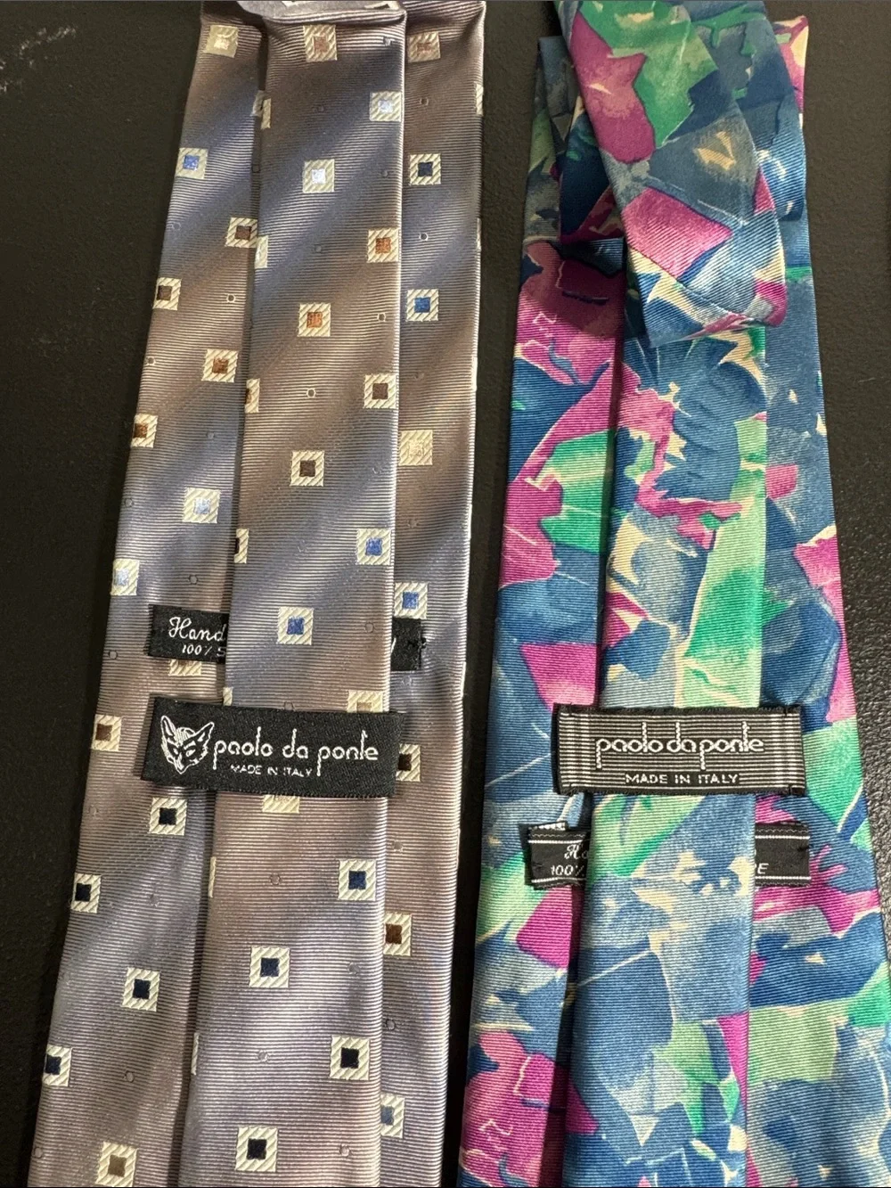 Farentino Ferre mens Italian vintage luxury neck tie lot bundle 4 silk ties EUV